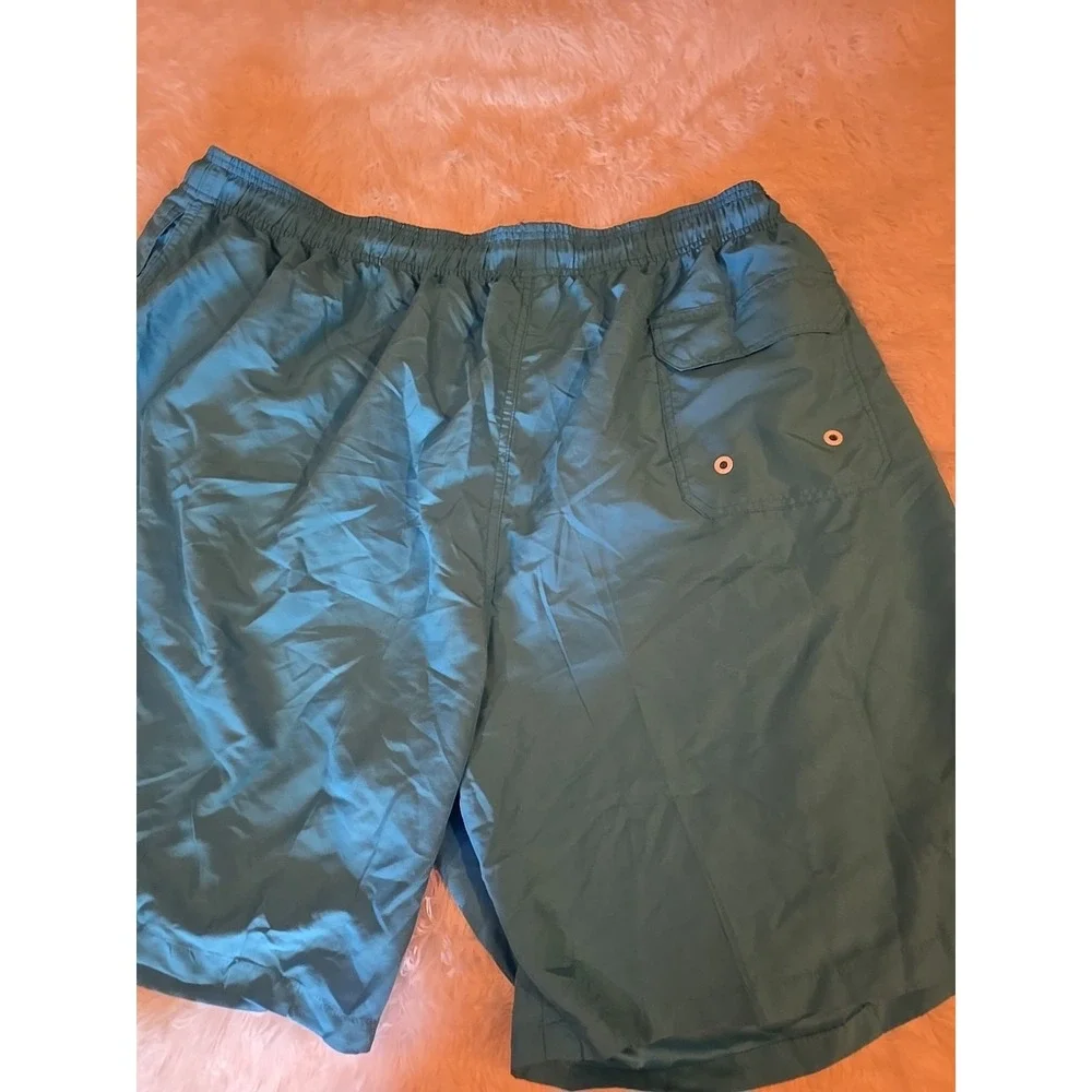 Kailua Surf Board Shorts Mens 5X Green Blue Teal‎ Mesh Lined Swimwear Drawstring